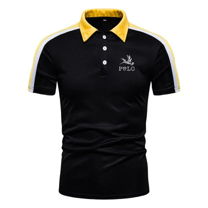 Summer fashion print men's shirt new men's short sleeved polo shirt men's clothing