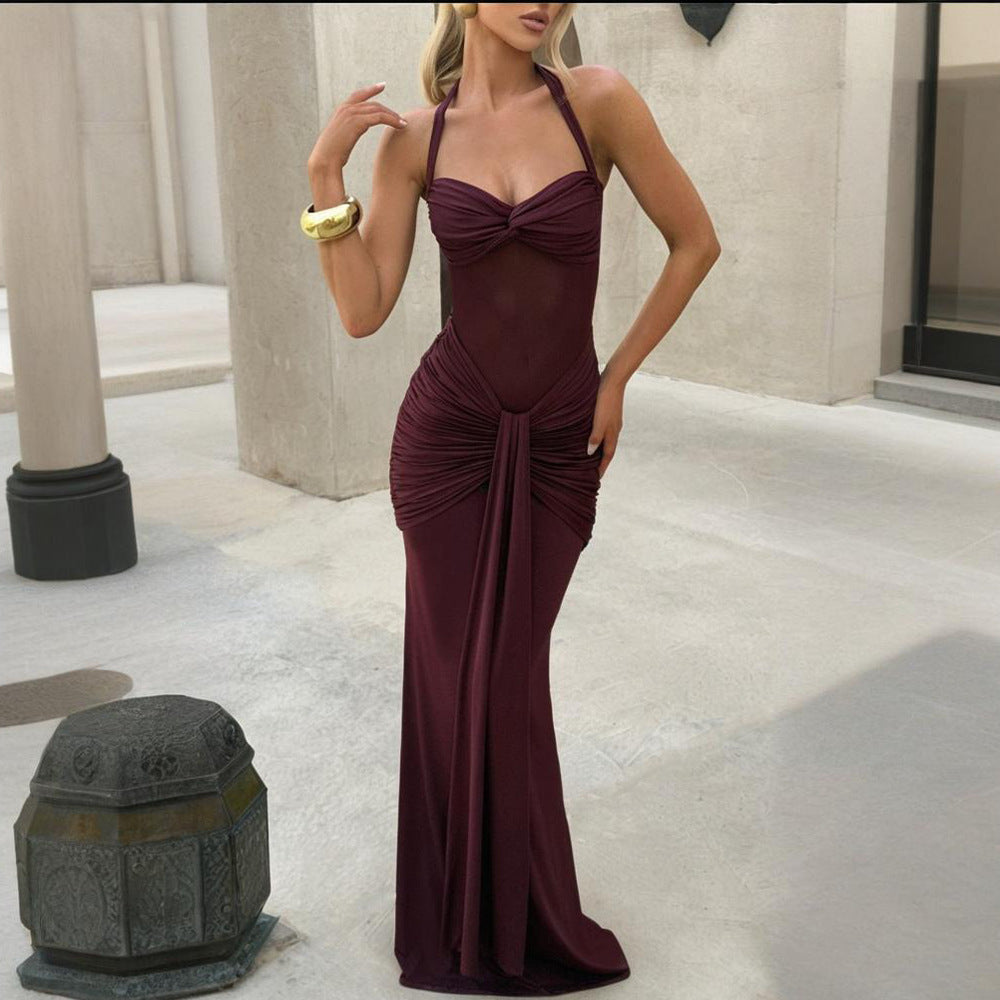 A sexy strapless dress for women