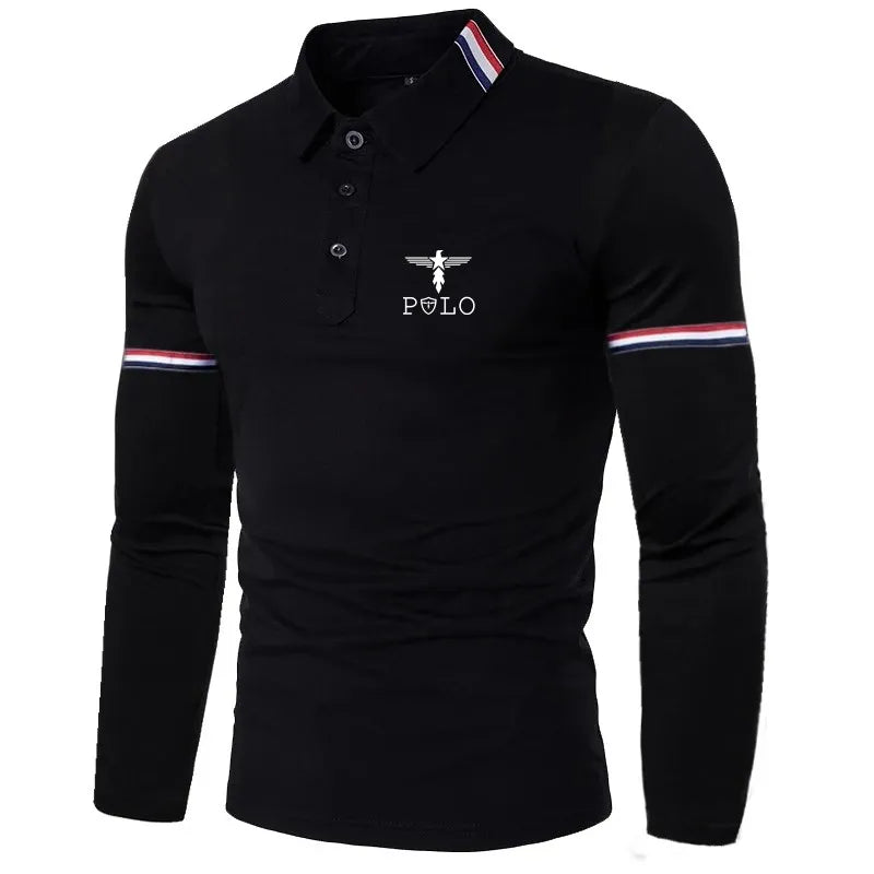 Summer casual long sleeved polo shirt with breathable fabric that balances fashion and comfort