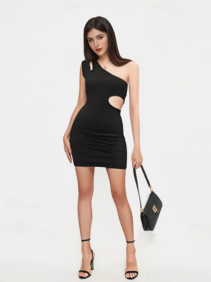 Irregular Hollow Strap Dress for Women