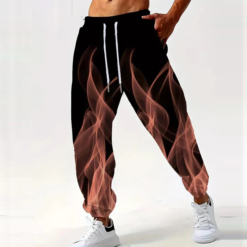 Autumn Foreign Trade Amazon Europe and America Men's 3D Digital Printing Sports Pants Casual Pants Men's Versatile Running Train