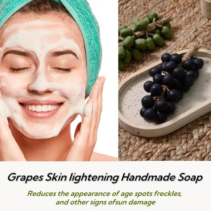 Handmade Wash Soap Grape Shape Natural Glycerin And Plants Gentle Soap With Box Hangable Deep Cleansing Supplies For Face Body ﻿